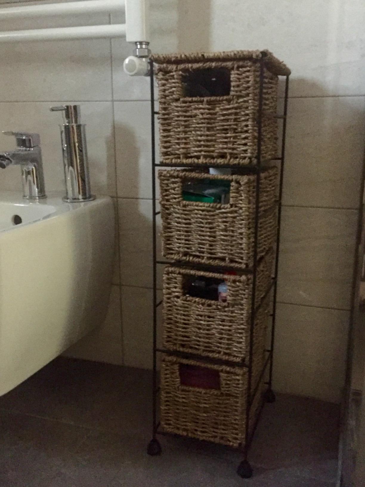 VonHaus Set 4 Cesti Seagrass Intrecciati con Manici