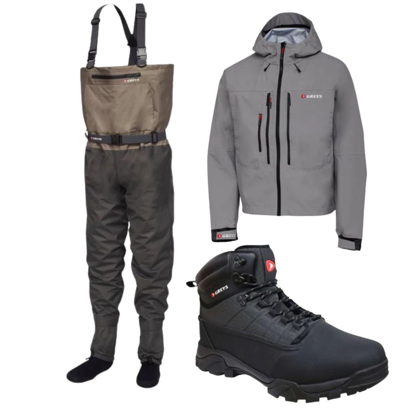 Greys Tail set pesca waders giacca stivali traspirante