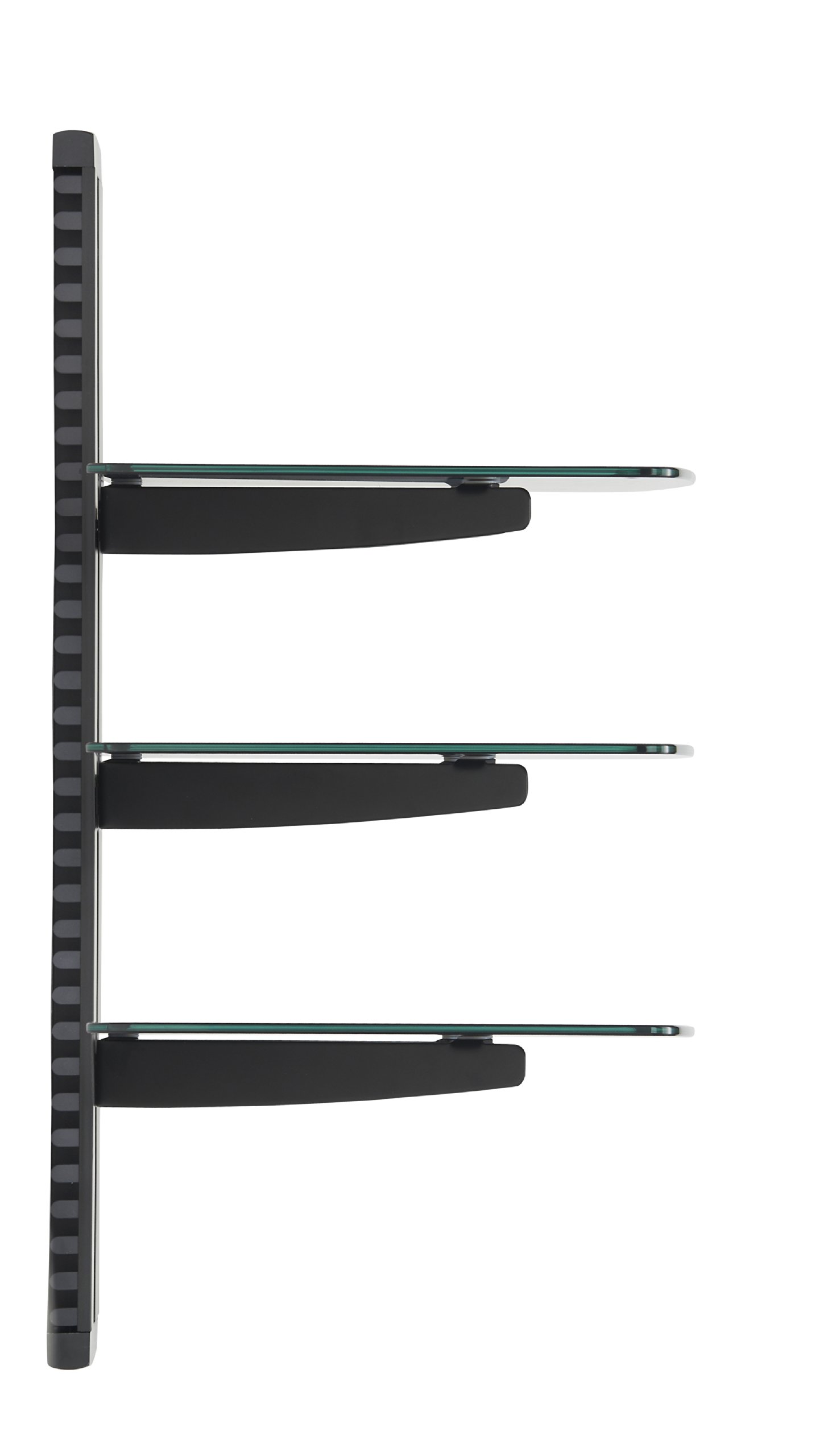 Vonhaus mensola vetro porta decoder 3 ripiani nero 8 kg