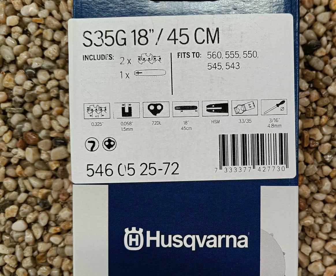 Husqvarna Barra e catene 18" .325 1,5 mm pacco 3pz