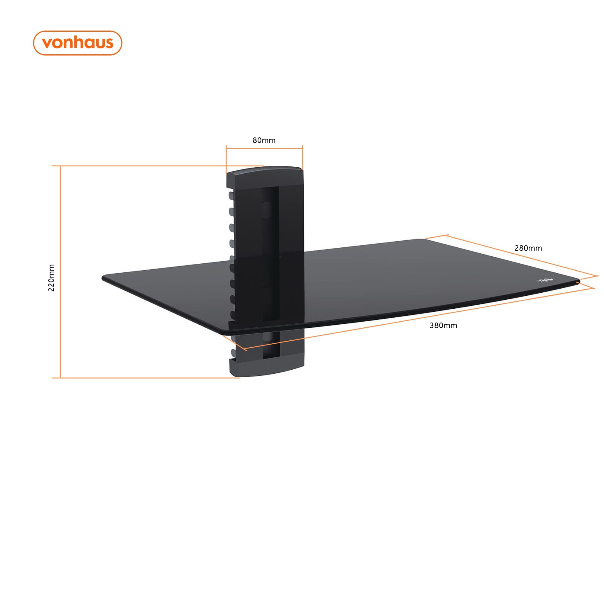 VonHaus Mensola Vetro Parete DVD Decoder 8 Kg