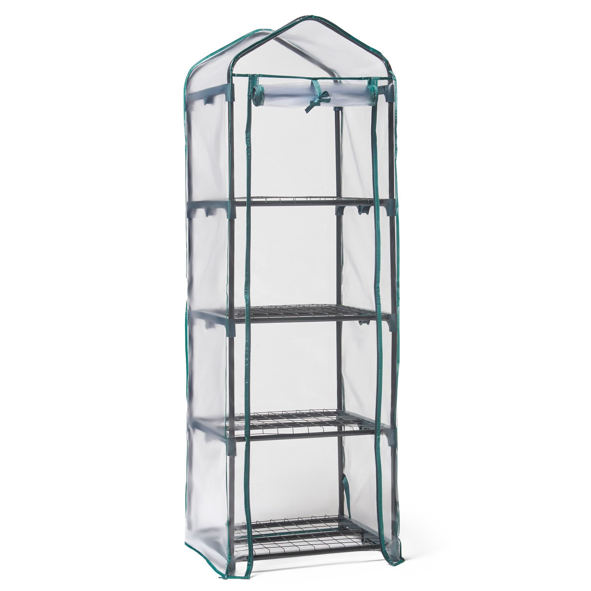 VonHaus Mini Serra PVC 4 Ripiani 158x69x49 cm Acciaio