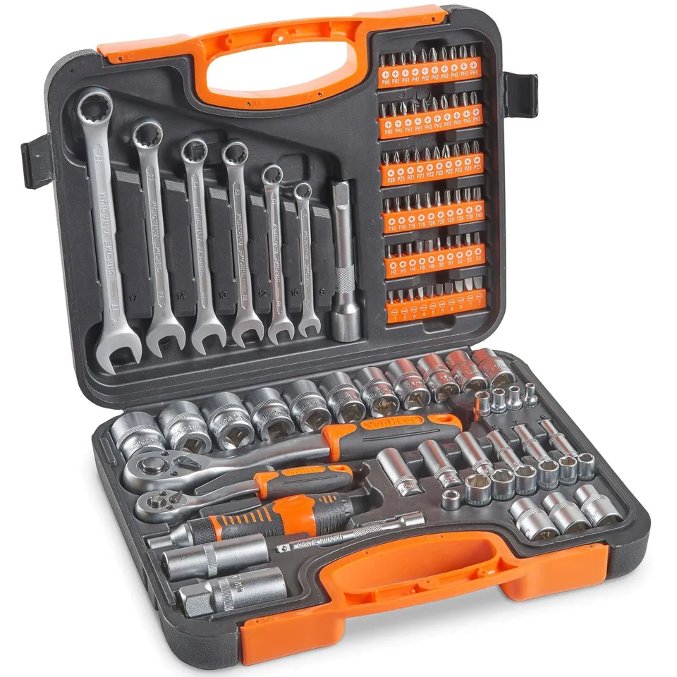 VonHaus Set Chiavi a Bussola 104 Pezzi con Cricchetti e Custodia