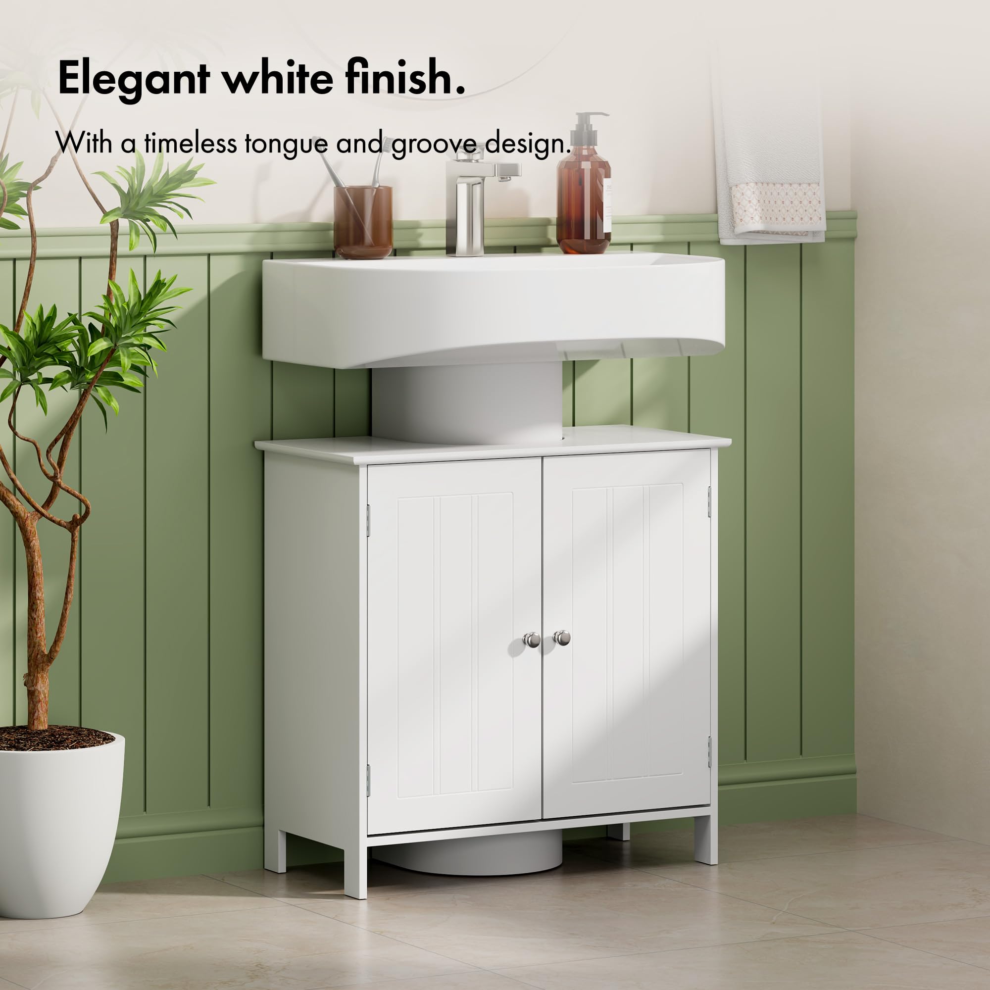 Vonhaus Mobile Sottolavabo Bianco 60x30x60 cm