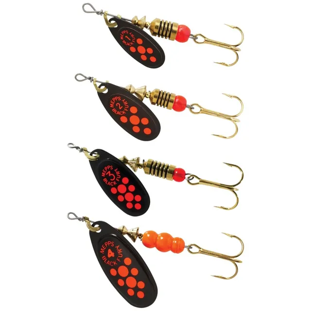 Mepps Black Fury cucchiaino 4,5g Str 2 black orange lure