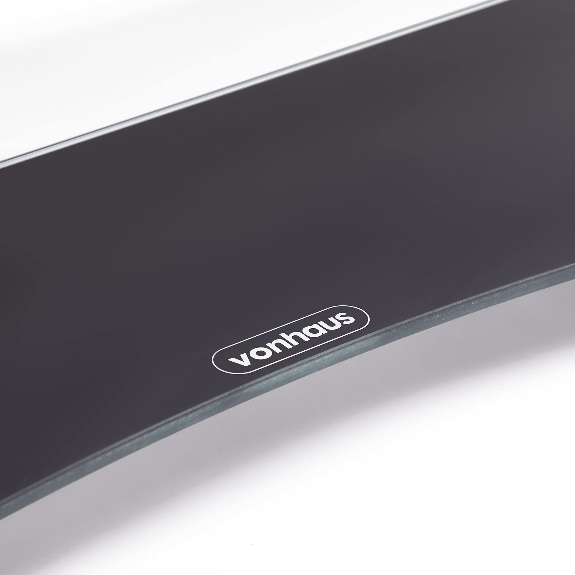 VonHaus XL supporto monitor vetro 100x26 cm doppio