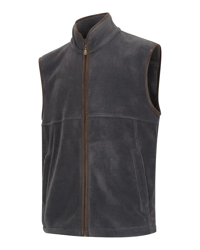 Hoggs of Fife Stenton Technical Fleece Gilet charcoal antivento
