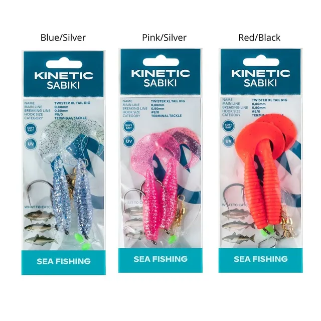 Kinetic Sabiki Twister XL terminale mare Blue Silver