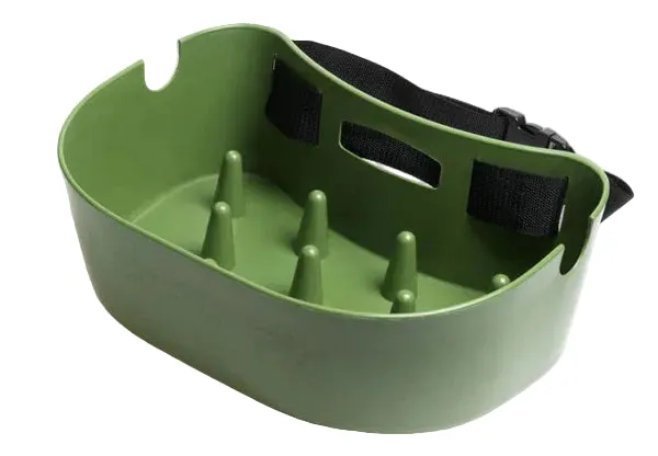 Linekurv.dk Linekurv Verde cesto porta filo con cintura