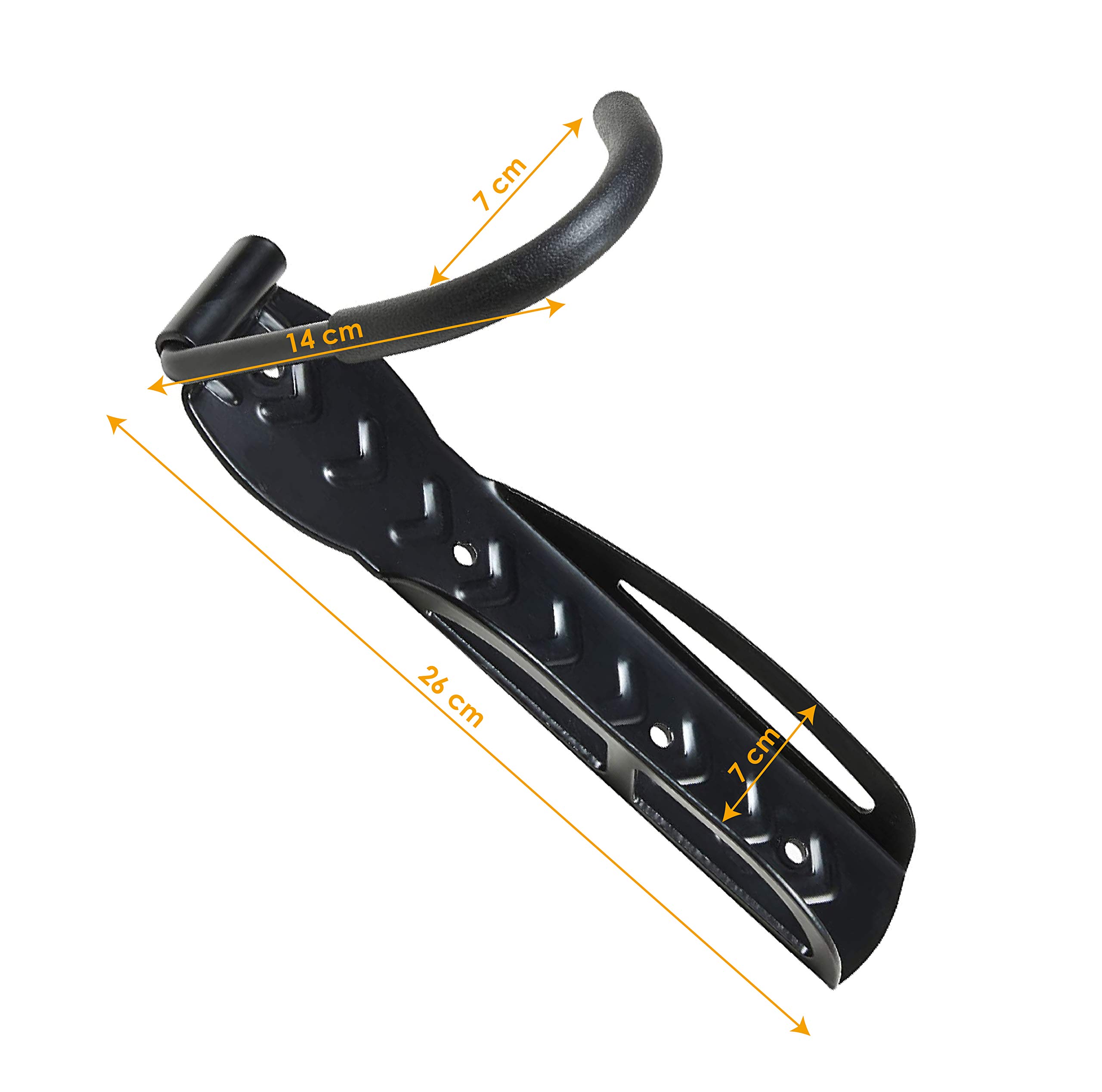 VonHaus Ganci Bici da Parete Acciaio 2 Pezzi Garage