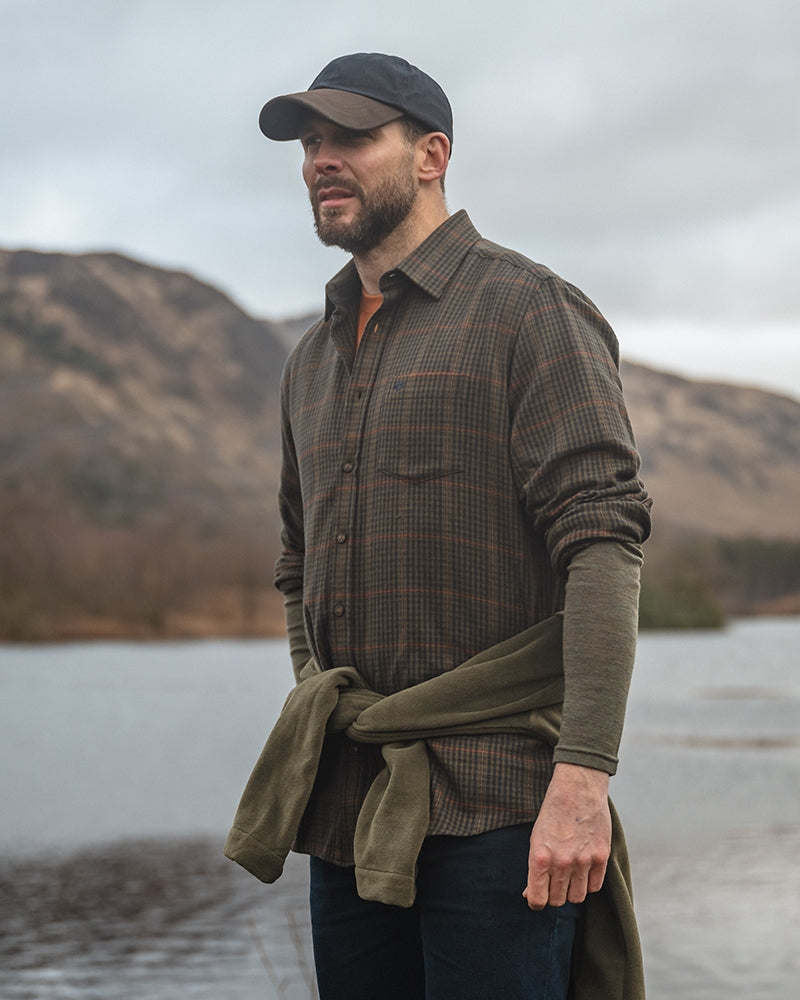 Hoggs of Fife Harris camicia caccia cotone lana quadri