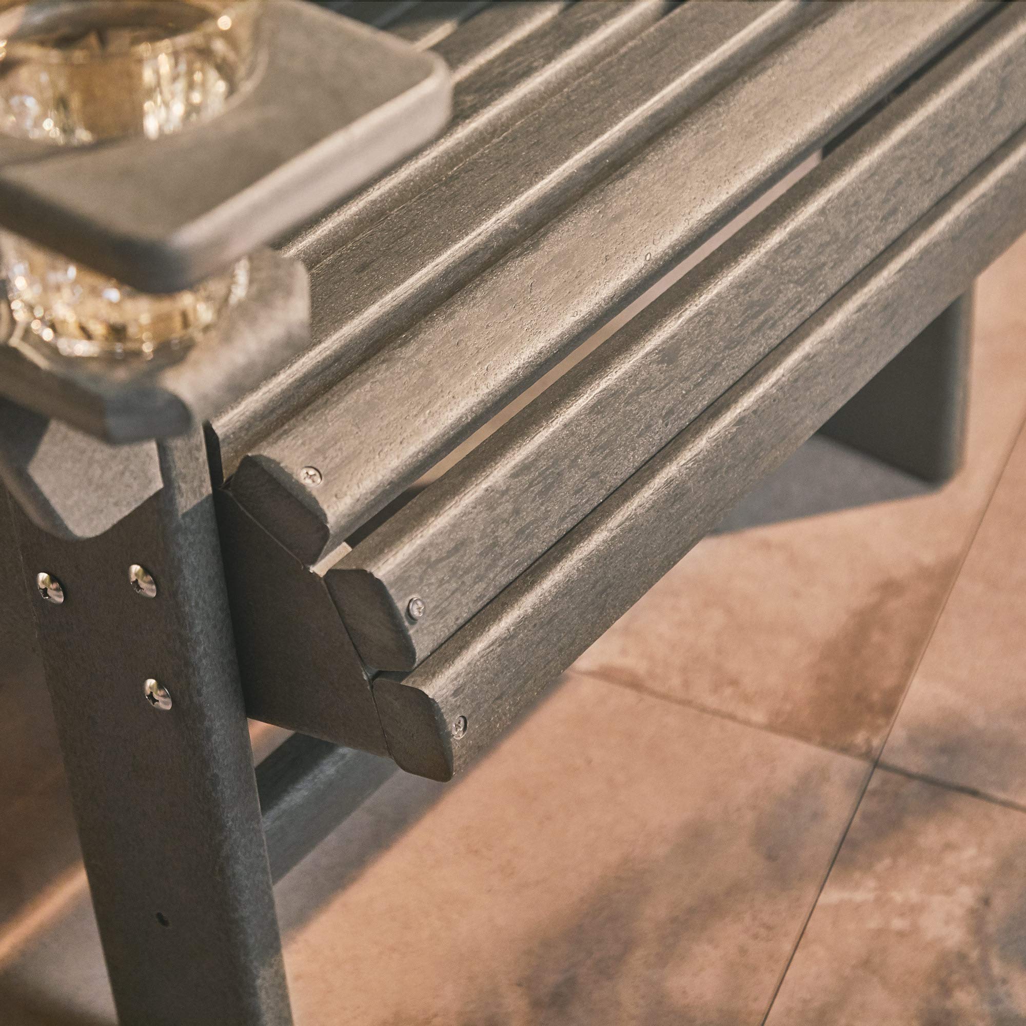 VonHaus Adirondack sedia da giardino plastica grigia