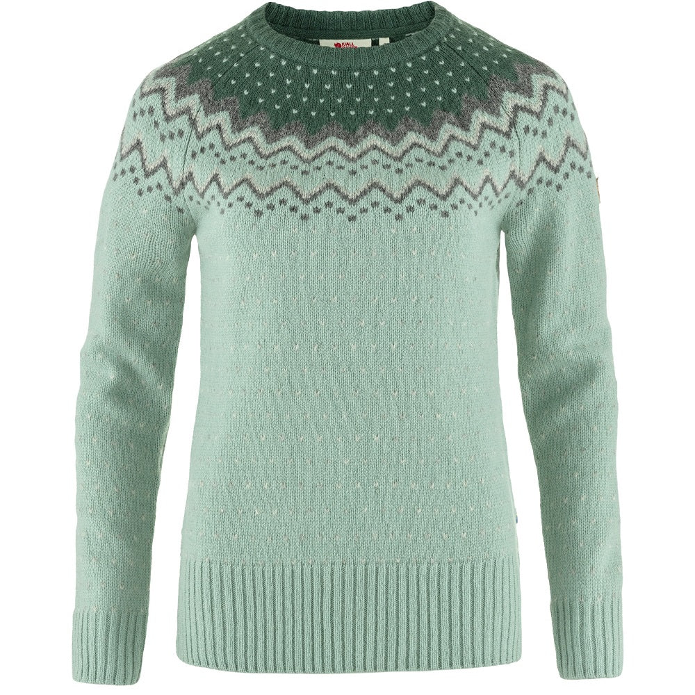 Fjällräven Övik Knit Sweater maglione misty green lana