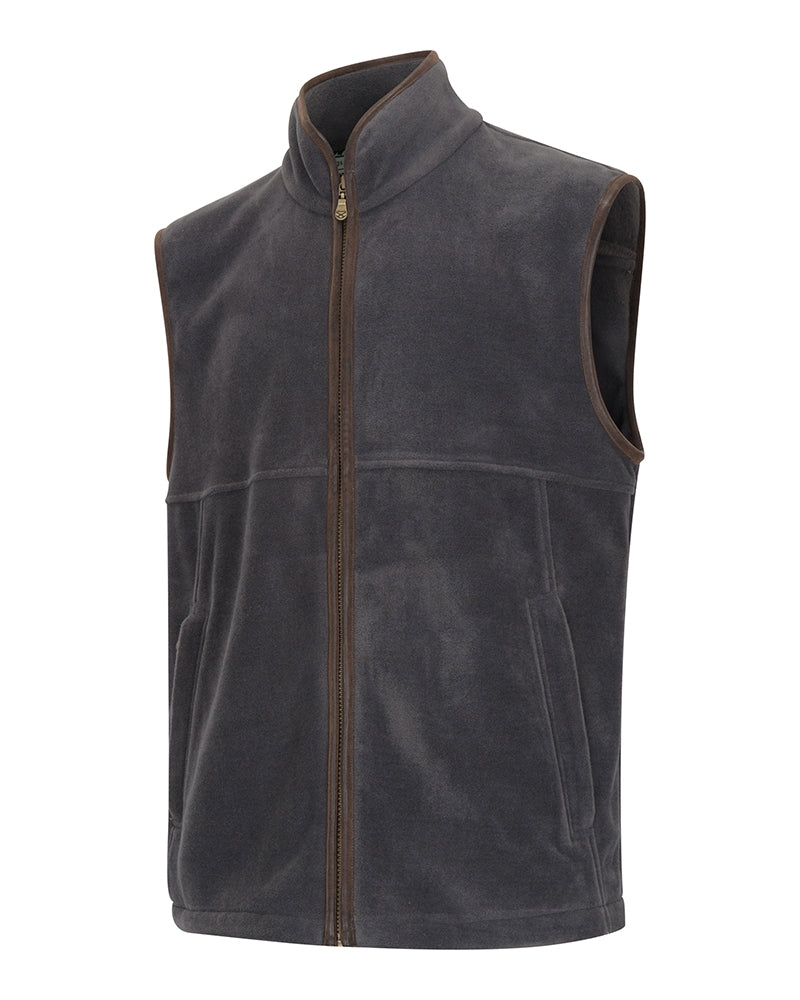 Hoggs of Fife Stenton Technical Fleece Gilet charcoal antivento