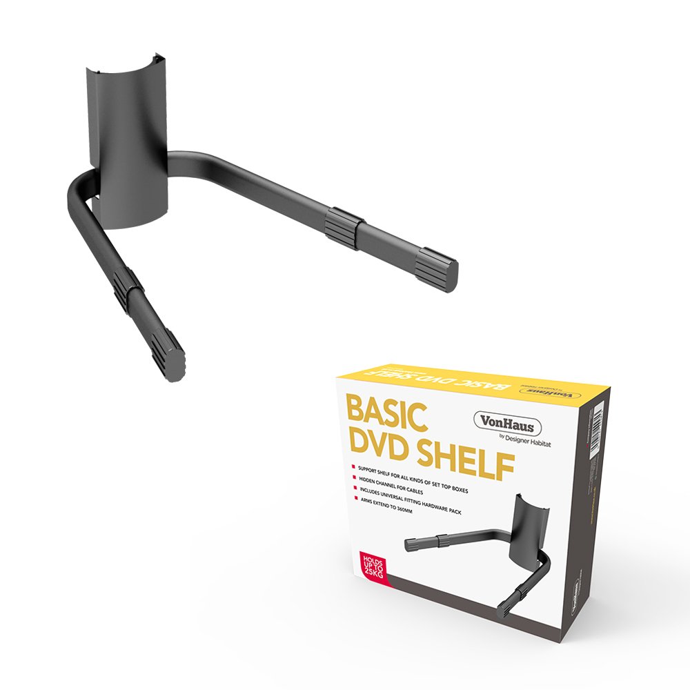 VonHaus Supporto a Parete DVD Decoder Console 15 Kg