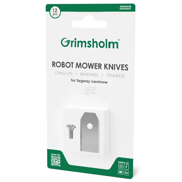 Grimsholm Navimow lame robot rasaerba 12 pz inox