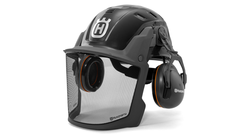 Husqvarna Technical casco forestale grigio con visiera
