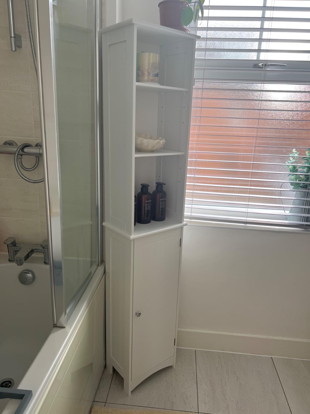 VonHaus Armadietto Colonna Bagno Bianco 165 cm