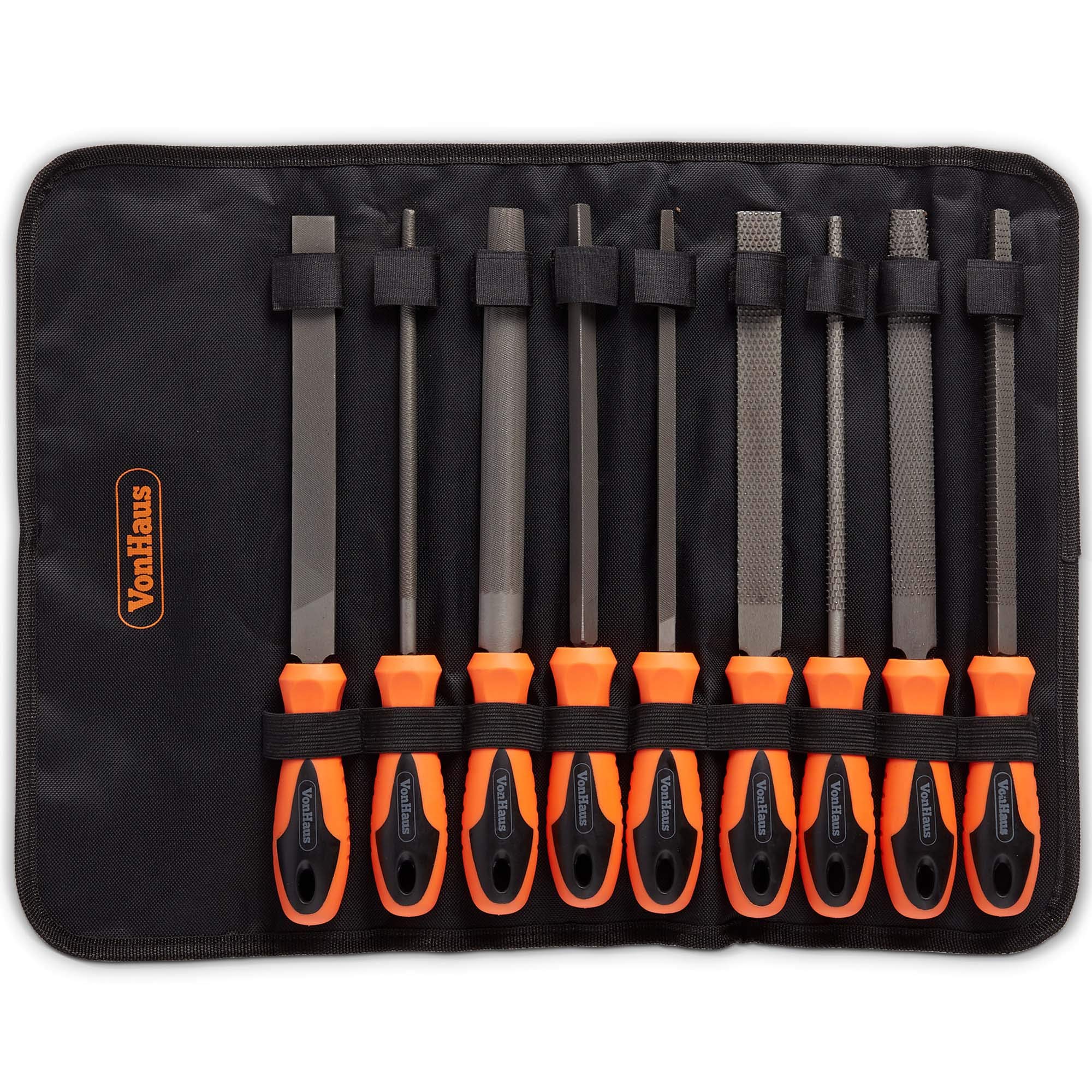VonHaus set lime e raspe 9 pezzi manici morbidi