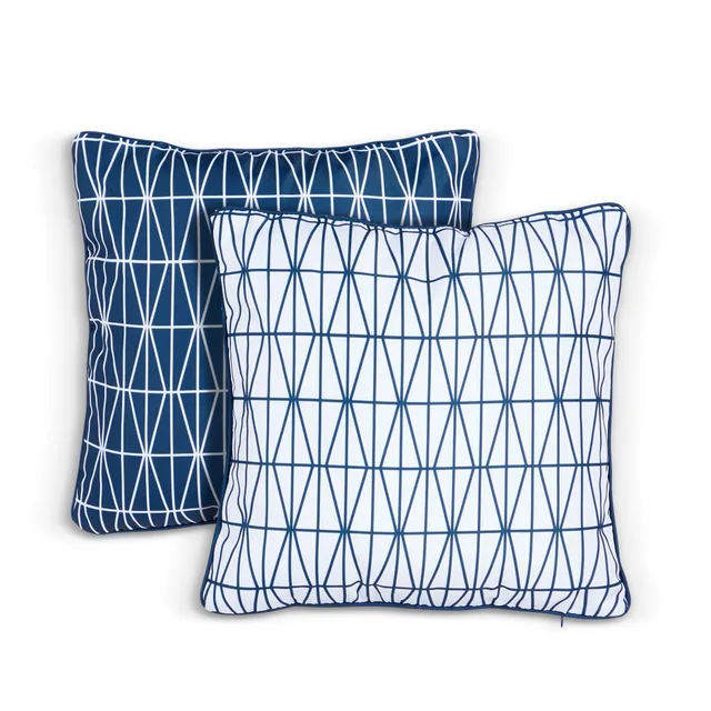 VonHaus Cuscini Giardino Blu 2 Pezzi Idrorepellenti
