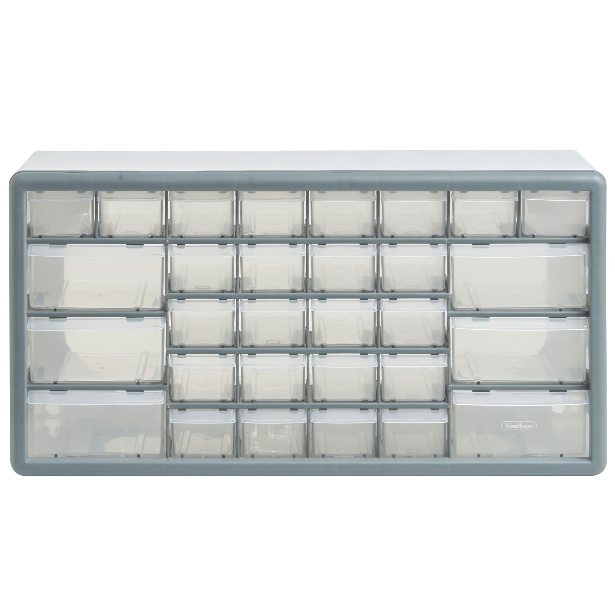 VonHaus Organizer 30 cassetti portaviti da parete grigio