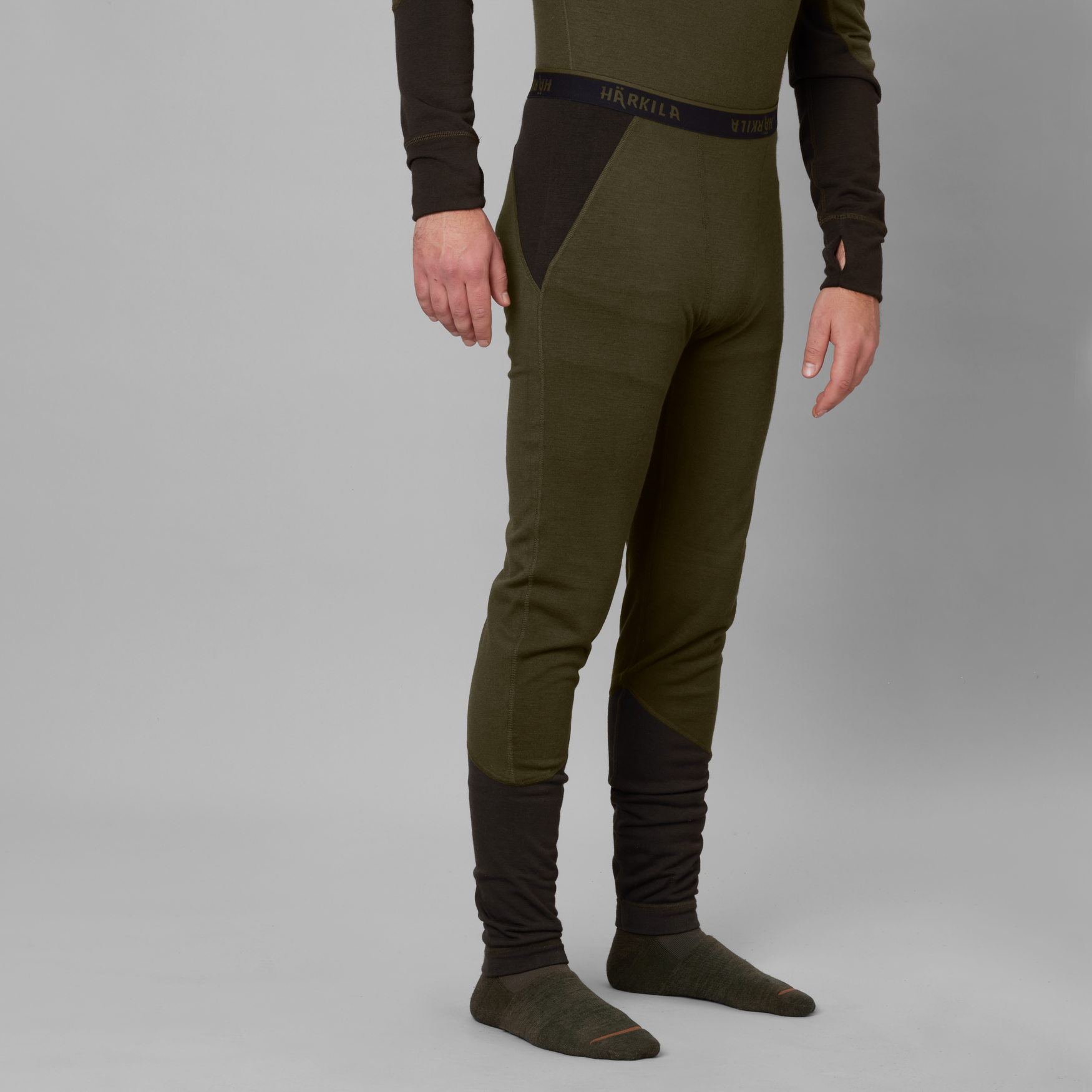 Härkila Base Warm Long Johns mutanda termica willow green