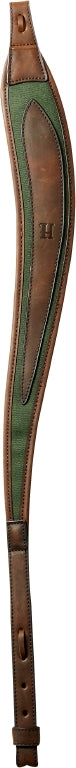 Cinghia fucile canvas cuoio 93 cm verde